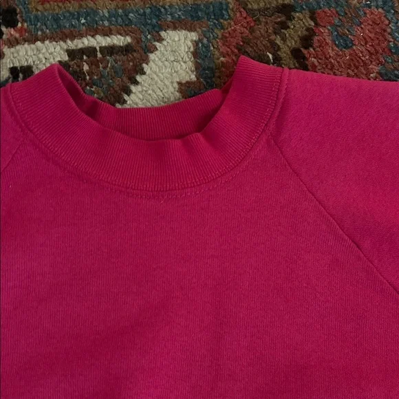 Vintage raglan sweatshirt in hot pink - Picture 3 of 6
